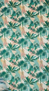 Papier peint effet jungle palmier vert