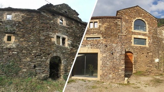 Avant/après rénovation extrême en Ardèche