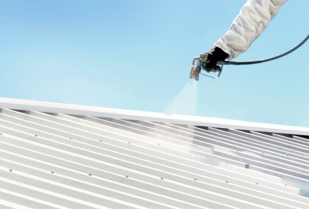 Cool roof peinture toiture réfléchissante, économie d'énergie, solution d'isolation thermique pour réduire la chaleur, réduire la chaleur en intérieur