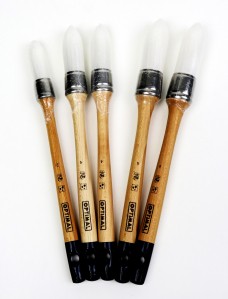 Lot de 5 brosses à rechampir "Acrylique" PREMIUM