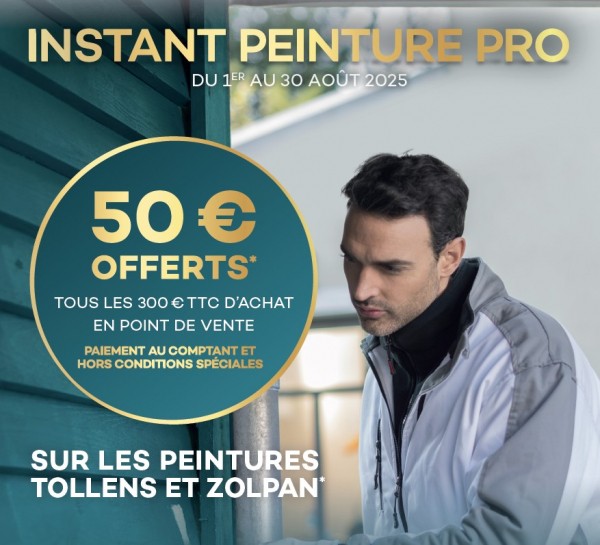 Promotion peinture ZOLPAN TOLLENS en magasin de peinture ZOLPAN TOLLENS