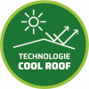 Picto technologie Cool Roof Zolpan, toitures froides pour lutter contre les îlots de chaleur urbains